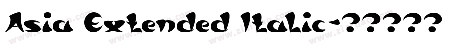 Asia Extended Italic字体转换